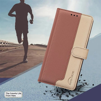 BINFEN COLOR BF33 for Samsung Galaxy A26 5G Leather Case Splicing Color RFID Blocking