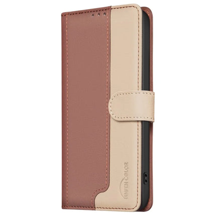 BINFEN COLOR BF33 for Samsung Galaxy A26 5G Leather Case Splicing Color RFID Blocking