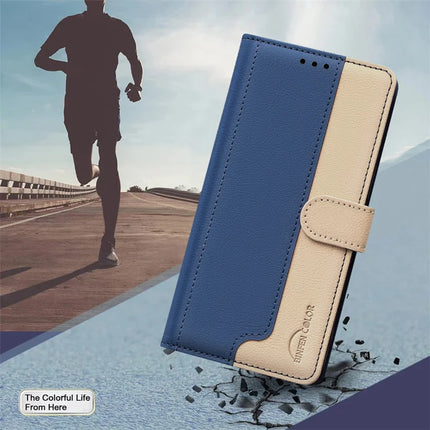 BINFEN COLOR BF33 for Samsung Galaxy A26 5G Leather Case Splicing Color RFID Blocking