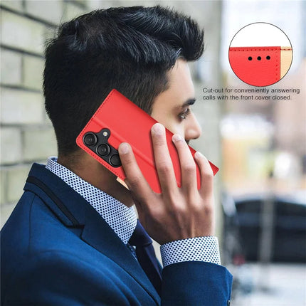 BINFEN COLOR BF33 for Samsung Galaxy A26 5G Leather Case Splicing Color RFID Blocking