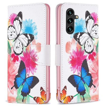 For Samsung Galaxy A56 5G Wallet Case Pattern Print Phone Leather Cover - Two Butterflies