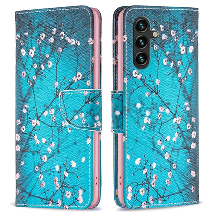 For Samsung Galaxy A56 5G Wallet Case Pattern Print Phone Leather Cover - Plum Blossom