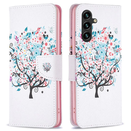 For Samsung Galaxy A56 5G Wallet Case Pattern Print Phone Leather Cover - Flower Tree