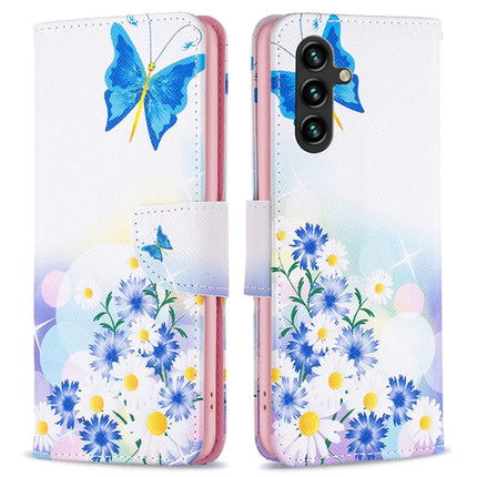 For Samsung Galaxy A56 5G Wallet Case Pattern Print Phone Leather Cover - Butterfly and Flowers