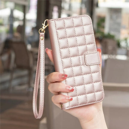 BINFEN COLOR BF34 for Samsung Galaxy A56 5G Leather Case Wallet Square Grid Phone Cover