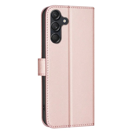 BINFEN COLOR BF34 for Samsung Galaxy A56 5G Leather Case Wallet Square Grid Phone Cover