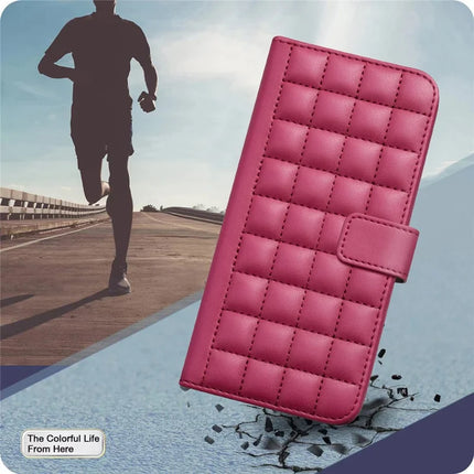 BINFEN COLOR BF34 for Samsung Galaxy A56 5G Leather Case Wallet Square Grid Phone Cover