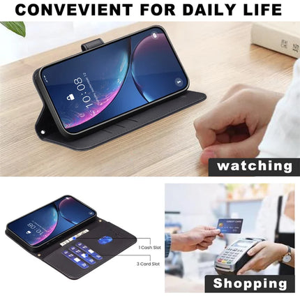 BINFEN COLOR BF34 for Samsung Galaxy A56 5G Leather Case Wallet Square Grid Phone Cover