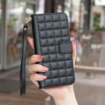 BINFEN COLOR BF34 for Samsung Galaxy A56 5G Leather Case Wallet Square Grid Phone Cover
