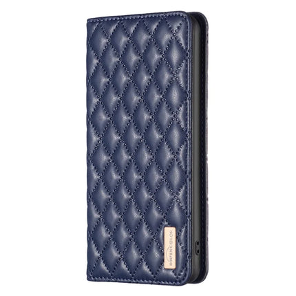 BINFEN COLOR BF Style-16 For Samsung Galaxy A56 5G Case Card Slots Rhombus Leather Cover
