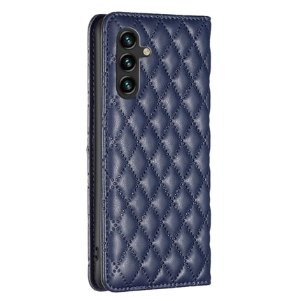 BINFEN COLOR BF Style-16 For Samsung Galaxy A56 5G Case Card Slots Rhombus Leather Cover