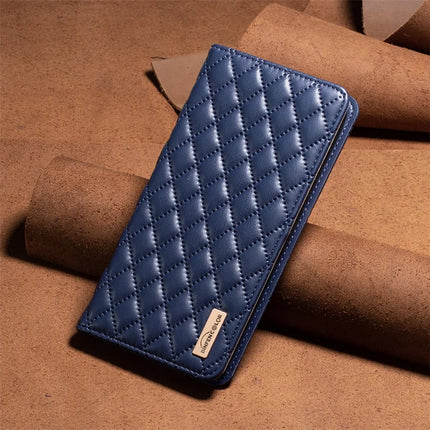 BINFEN COLOR BF Style-16 For Samsung Galaxy A56 5G Case Card Slots Rhombus Leather Cover