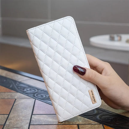 BINFEN COLOR BF Style-16 For Samsung Galaxy A56 5G Case Card Slots Rhombus Leather Cover