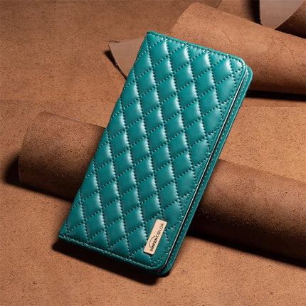 BINFEN COLOR BF Style-16 For Samsung Galaxy A56 5G Case Card Slots Rhombus Leather Cover