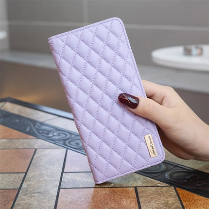BINFEN COLOR BF Style-16 For Samsung Galaxy A56 5G Case Card Slots Rhombus Leather Cover