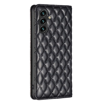 BINFEN COLOR BF Style-16 For Samsung Galaxy A56 5G Case Card Slots Rhombus Leather Cover