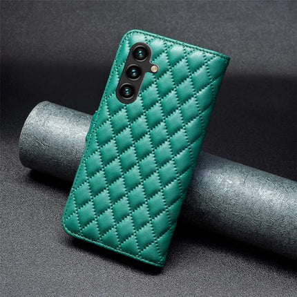 BINFEN COLOR BF Style-14 For Samsung Galaxy A56 5G Case Rhombus Phone Leather Cover Stand