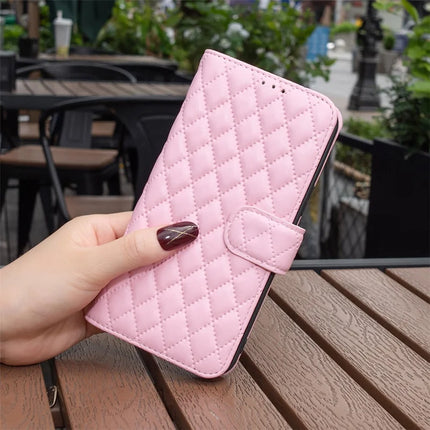 BINFEN COLOR BF Style-14 For Samsung Galaxy A56 5G Case Rhombus Phone Leather Cover Stand