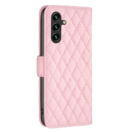 BINFEN COLOR BF Style-14 For Samsung Galaxy A56 5G Case Rhombus Phone Leather Cover Stand