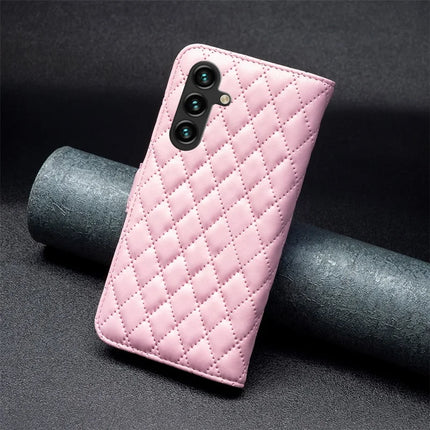 BINFEN COLOR BF Style-14 For Samsung Galaxy A56 5G Case Rhombus Phone Leather Cover Stand