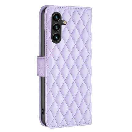 BINFEN COLOR BF Style-14 For Samsung Galaxy A56 5G Case Rhombus Phone Leather Cover Stand