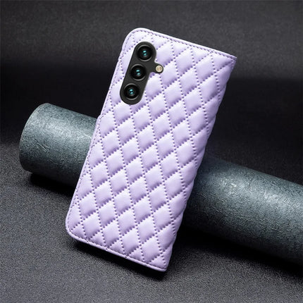 BINFEN COLOR BF Style-14 For Samsung Galaxy A56 5G Case Rhombus Phone Leather Cover Stand