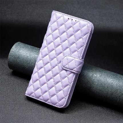 BINFEN COLOR BF Style-14 For Samsung Galaxy A56 5G Case Rhombus Phone Leather Cover Stand