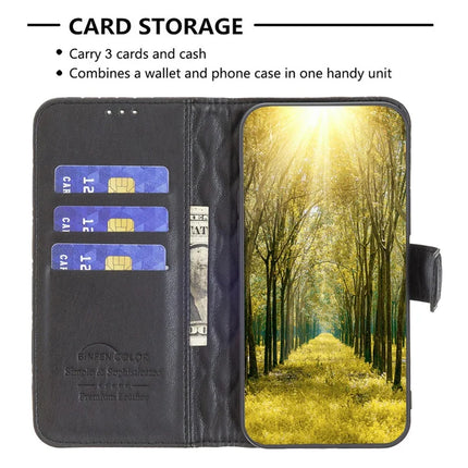 BINFEN COLOR BF Style-14 For Samsung Galaxy A56 5G Case Rhombus Phone Leather Cover Stand
