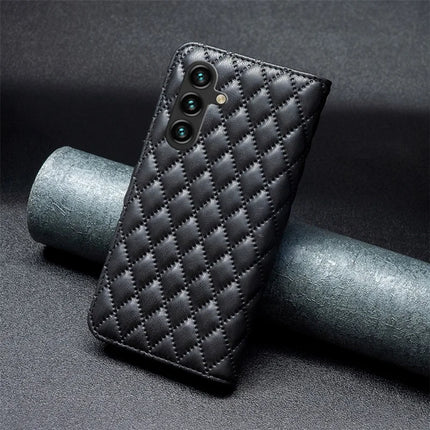 BINFEN COLOR BF Style-14 For Samsung Galaxy A56 5G Case Rhombus Phone Leather Cover Stand