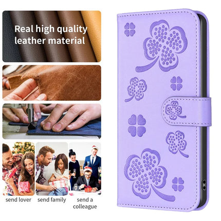 For Samsung Galaxy A56 5G Case Clover Pattern Wallet Stand View Leather Phone Cover