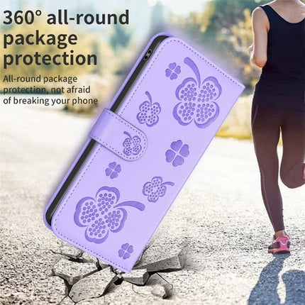 For Samsung Galaxy A56 5G Case Clover Pattern Wallet Stand View Leather Phone Cover
