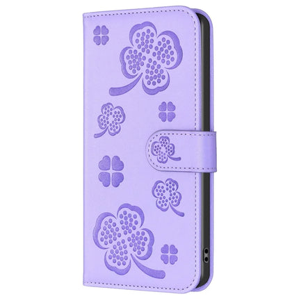 For Samsung Galaxy A56 5G Case Clover Pattern Wallet Stand View Leather Phone Cover