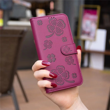 For Samsung Galaxy A56 5G Case Clover Pattern Wallet Stand View Leather Phone Cover