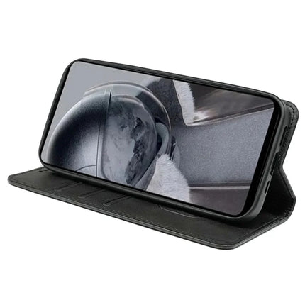 For Samsung Galaxy A56 5G Case Hidden Magnetic Closure Calf Texture Leather Phone Cover