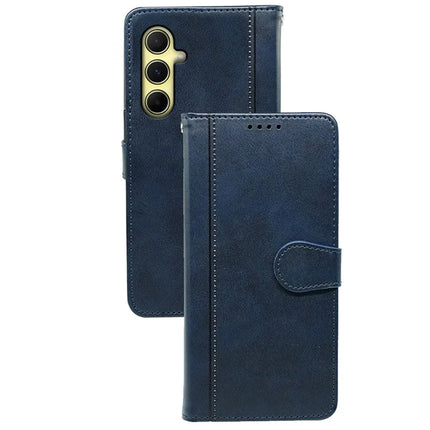 For Samsung Galaxy A56 5G Case Calf Texture Leather Stand Book Style Phone Cover - Blue