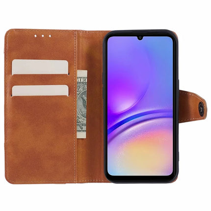 For Samsung Galaxy A56 5G Case Splicing Texture Leather Phone Cover Viewing Stand