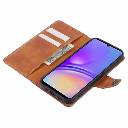 For Samsung Galaxy A56 5G Case Splicing Texture Leather Phone Cover Viewing Stand