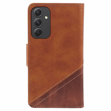 For Samsung Galaxy A56 5G Case Splicing Texture Leather Phone Cover Viewing Stand