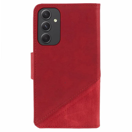 For Samsung Galaxy A56 5G Case Splicing Texture Leather Phone Cover Viewing Stand