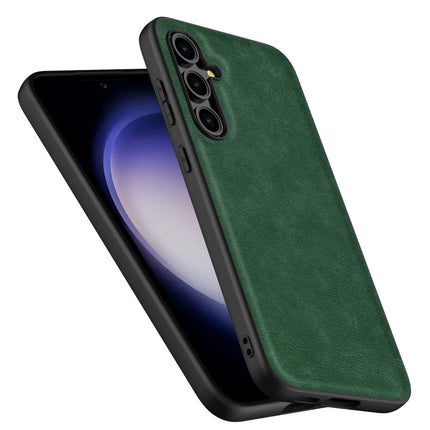 For Samsung Galaxy A56 5G Case Retro Leather Coated PC+TPU Phone Cover