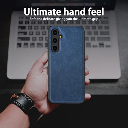 For Samsung Galaxy A56 5G Case Retro Leather Coated PC+TPU Phone Cover