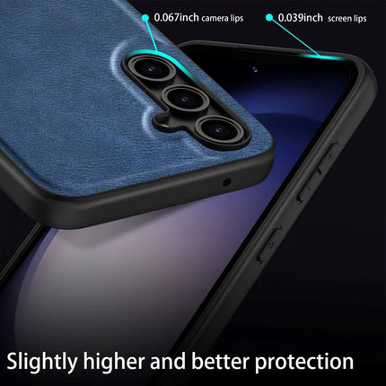For Samsung Galaxy A56 5G Case Retro Leather Coated PC+TPU Phone Cover