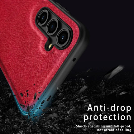 For Samsung Galaxy A56 5G Case Retro Leather Coated PC+TPU Phone Cover