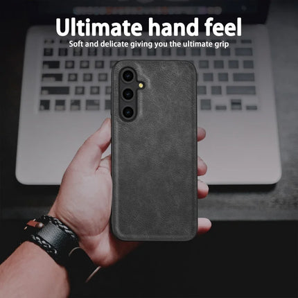 For Samsung Galaxy A56 5G Case Retro Leather Coated PC+TPU Phone Cover