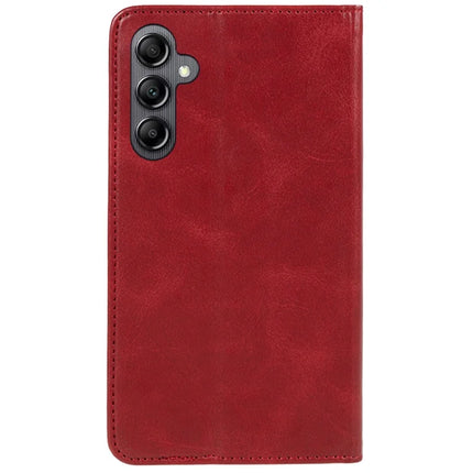 For Samsung Galaxy A56 5G Case Strong Magnetic PU Leather Phone Cover Calf Texture