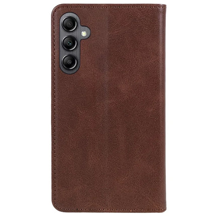 For Samsung Galaxy A56 5G Case Strong Magnetic PU Leather Phone Cover Calf Texture