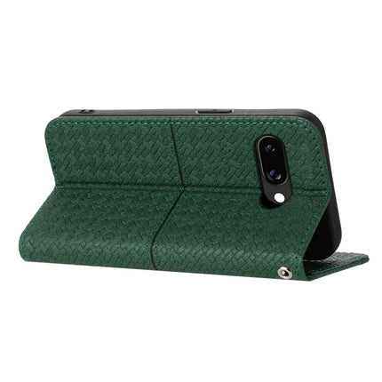 For Google Pixel 9a Case Woven Texture PU Leather Wallet Phone Cover