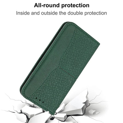 For Google Pixel 9a Case Woven Texture PU Leather Wallet Phone Cover