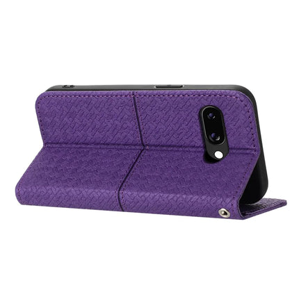 For Google Pixel 9a Case Woven Texture PU Leather Wallet Phone Cover