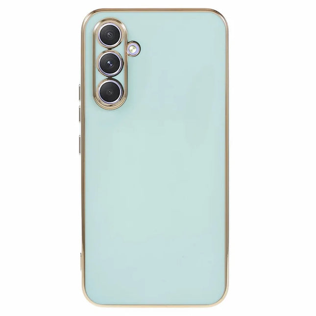 For Samsung Galaxy A16 4G / 5G Case TPU Slim Fit Shockproof Phone Cover 6D Electroplating - Cyan